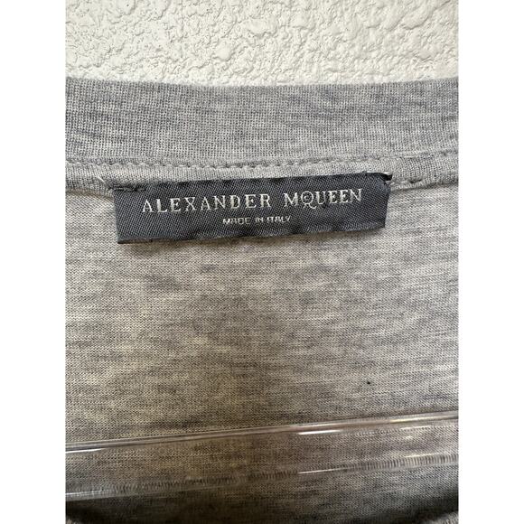 Alexander McQueen Lion Butterfly Graphic T-Shirt Gray IT 44 (US 8) - Picture 6 of 12